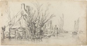 Huisjes bij een Rivier