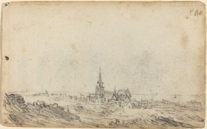 Uitzicht op Scheveningen (recto) door Jan van Goyen