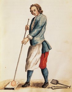 Glasblazer van Muranoglas, illustratie uit Geïllustreerd boek van Venetiaanse kostuums, door Jan Grevenbroeck (1731-1807), aquarel, Italië