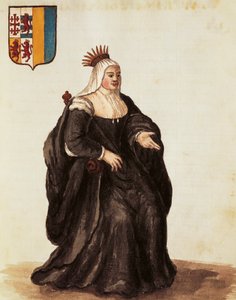 Portret van Caterina Cornaro, door Giovanni Grevembroch, gravure