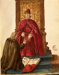 Republikeinse hoogwaardigheidsbekleder die trouw zweert aan de Venetiaanse Doge, Gli Abiti de Veneziani, uit geïllustreerd kostuumboek
