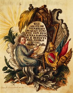 Venetiaanse kleding voor alle leeftijden, zorgvuldig verzameld en geschilderd, voor 18e eeuw, door Giovanni Grevembroch, titelpagina
