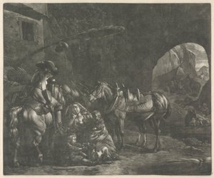 De Moeder van Twee Kinderen door Jan van Huchtenburg