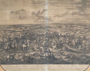 De slag bij Oudenaarde op 11 juli 1708 door Jan van Huchtenburgh