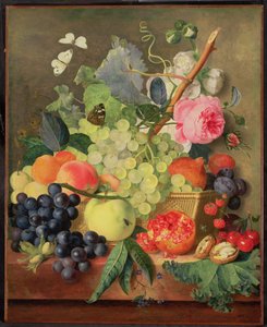 Een mand met fruit, 1744 door Jan van Huysum
