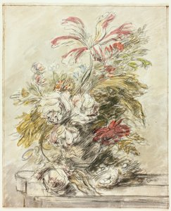 Een Bloemenstuk door Jan van Huysum