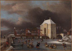 Gezicht op de Heiligewegspoort in Amsterdam, c.1660-80 door Jan van III Kessel