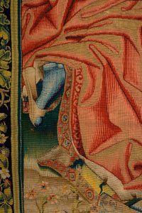 Vlaamse wandtapijt. Patrimonio Nacional. Christus neemt afscheid van zijn moeder. Serie: De hemel van Karel V.