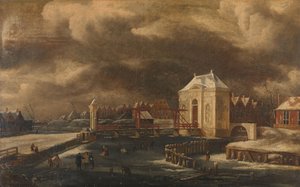 De Heiligewegspoort, Amsterdam, in de Winter