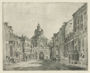 Gezicht op de Wittevrouwenpoort te Utrecht door Jan van Lokhorst