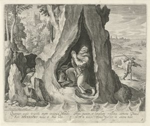 H. Johannicius van Bithynië als kluizenaar (serie titel: Heiligen en kluizenaars)