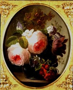 Rozen en Andere Bloemen in een Vaas door Jan van Os