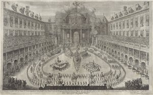 Caroussel in de hofburg te Wenen door Jan van Ossenbeeck