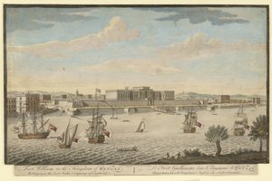 Fort William in het Koninkrijk Bengalen behorend tot de Oost-Indische Compagnie van Engeland