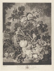 Een Stuk Fruit, gegraveerd door Richard Earlom, 1781