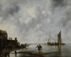 Vissersboten in een kalmte, 1651