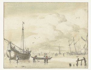 Wintergezicht door Jan van de Cappelle