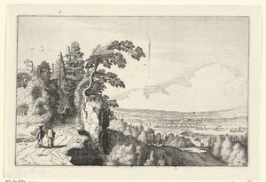 Gezicht op een dal (Landschappen, Amenissimae aliquot requculae) door Jan van de Velde (II)