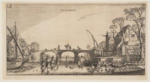 December, uit De twaalf maanden van het jaar door Jan van de Velde II