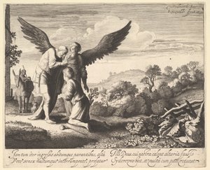 Tobias Gezegend door Blinde Tobit door Jan van de Velde II