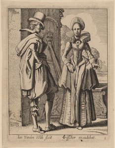 Twee Figuren in Kostuum