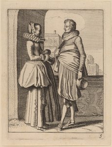Twee Figuren in Kostuum
