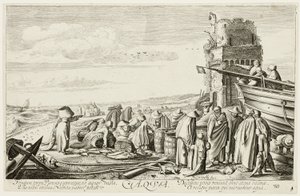 Water, plaat drie uit De vier elementen door Jan van de Velde II