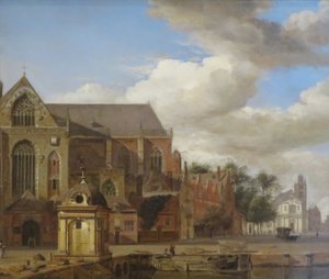 Stadsgezicht door Jan van der Heyden
