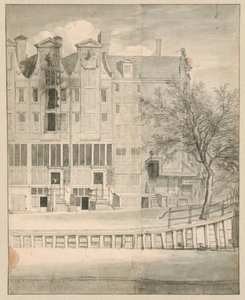 Uitgebrand huis op de Leidsegracht, 1684 door Jan van der Heyden