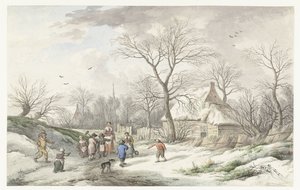 Winter: Verzamelen voor Vastenavond door Jan van der Meer (II)