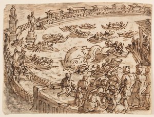 Recto: Walvisjacht door Keizer Claudius in de haven van Ostia; Verso: inscriptie met betrekking tot Plinius de Oudere
