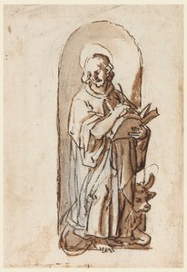 Sint Lucas in een Niche
