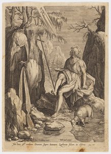 St. Johannes de Doper in de Wildernis door Jan van der Straet, called Stradanus