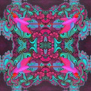 Vliegende vogel patroon bordeaux, 2015 door Jane Tattersfield
