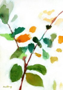 Botanische binnenplaats, ca. 2023 (water op papier)
