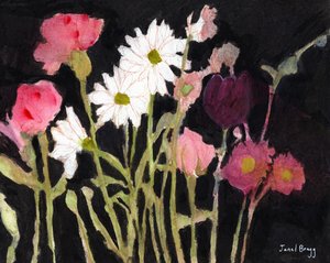 Bloemen met madeliefjes, c. 2024 door Janel Bragg