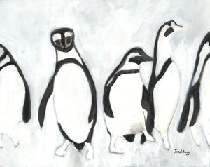 Pinguïns in Woodland Park Zoo door Janel Bragg