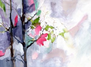 Uitzicht vanuit mijn keukenraam II, c.2017 door Janel Bragg