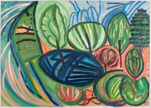 Wormiston Bos, zomer, 2007 door Janet McKenzie