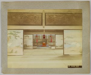 Prinsenkamer, Japan (handgekleurde zwart-wit foto) door Japanese Photographer