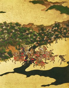 Slag bij Hogen in 1156, Momoyama-periode (1568-1615) door Japanese School