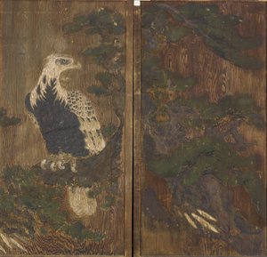 Adelaar in een dennenboom, Momoyama-periode, mogelijk 17e eeuw