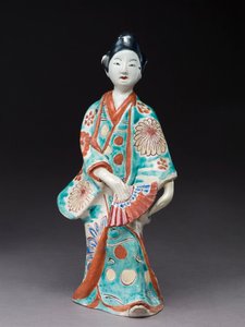 Beeld van een dansende vrouw, Japans, waarschijnlijk 17e eeuw