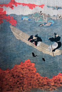 Vissen, Yukihide, Tosa school, zijdeschilderij, Japan