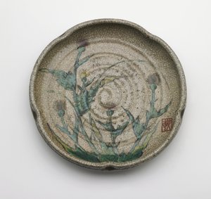 Vijflobbige serveerschaal, Gifu prefectuur, Edo periode