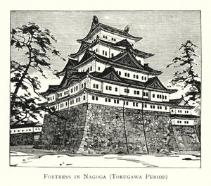 Fort in Nagoga, Tokugawa Periode door Japanese School