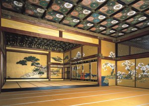 Interieur van het Nijo-kasteel (1602-1626). Tokugawa-kunst. Architectuur. Japan, Kyoto door Japanese School