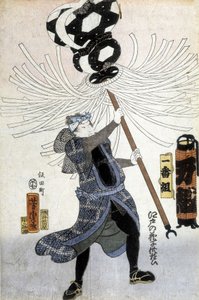 Japanse prent: de krijger, n.d. door Japanese School