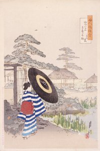 Dame met een parasol door Japanese School