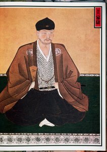 Portret van Tokugawa Ieyasu (1542-1616), stichter van de gelijknamige dynastie als Shogun, Japan door Japanese School